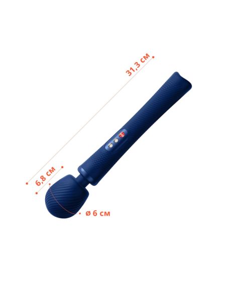 Вібромасажер Fun Factory VIM Vibrating Wand midnight blue, суперпотужний та легкий, до 6 годин роботи