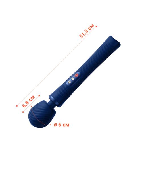 Вібромасажер Fun Factory VIM Vibrating Wand midnight blue, суперпотужний та легкий, до 6 годин роботи