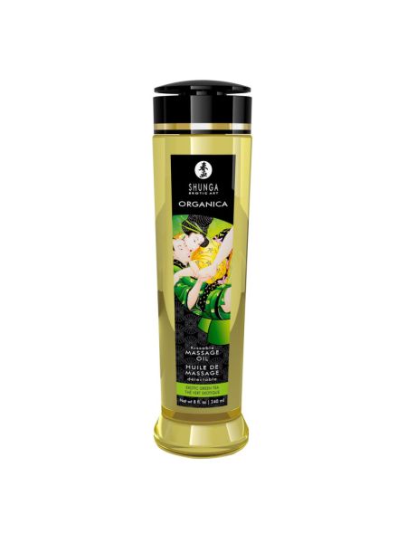 Органічна масажна олія Shunga ORGANICA – Exotic green tea (240 мл) з вітаміном Е
