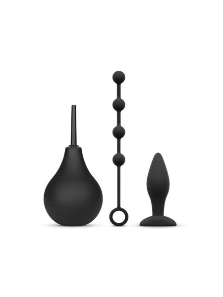Набір новачка для анальної стимуляції Nexus ANAL BEGINNER KIT, спринцівка, анальне намисто і пробка