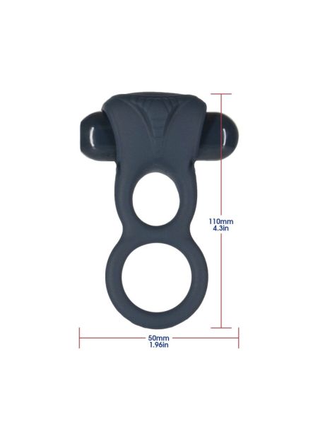 Подвійне ерекційне кільце з вібрацією Lux Active-Triad - Vibrating Dual Cock Ring, пульт ДК
