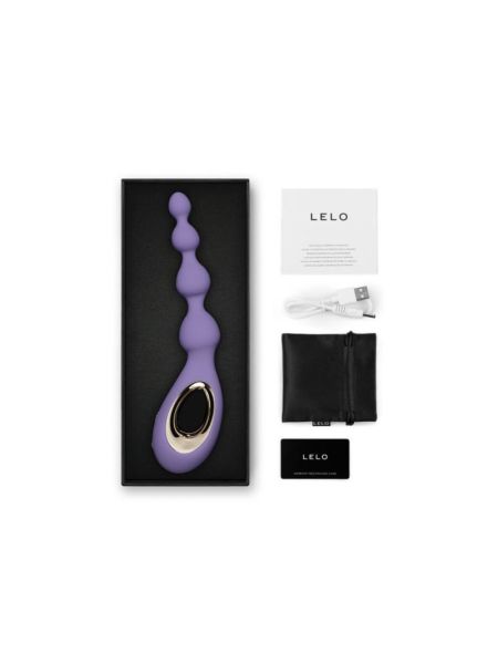 Анальне намисто з вібрацією LELO Soraya Beads Violet Dusk, різний діаметр намистин, 8 режимів