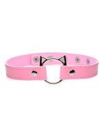 Чокер Master Series Kinky Kitty Ring Slim Choker - Pink