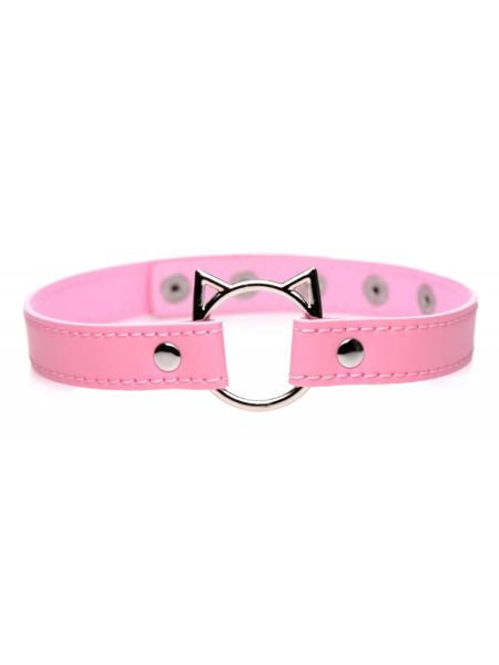 Чокер Master Series Kinky Kitty Ring Slim Choker - Pink