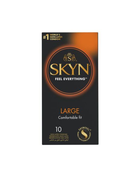 Безлатексні преміум-презервативи SKYN Large 10 шт, збільшений розмір