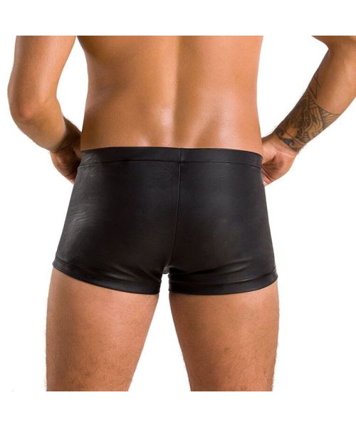 Чоловічі шкіряні боксери з клапаном Passion 050 SHORT PATRICK S/M Black
