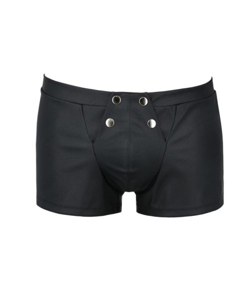 Чоловічі шкіряні боксери з клапаном Passion 050 SHORT PATRICK S/M Black