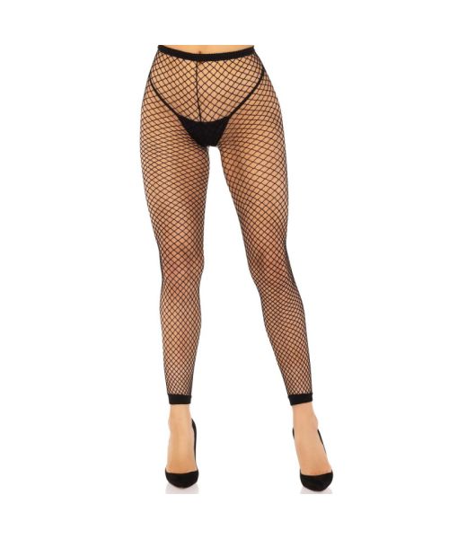 Колготки без стопи Leg Avenue Industrial Net footless tights, One Size, чорні, в сітку