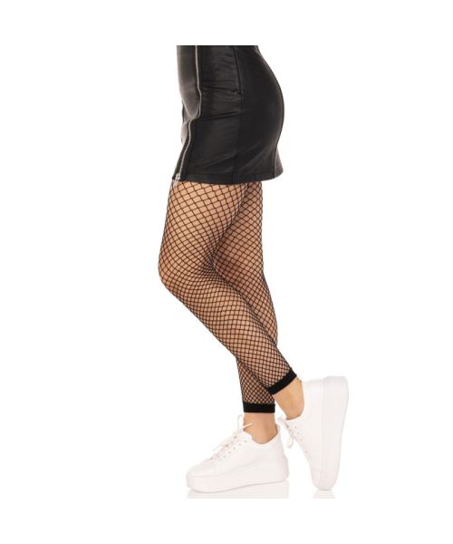 Колготки без стопи Leg Avenue Industrial Net footless tights, One Size, чорні, в сітку