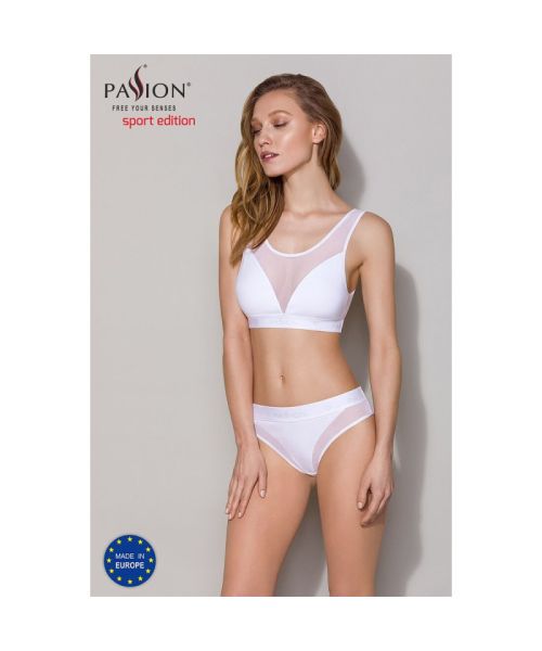 Топ з прозорою вставкою Passion PS002 TOP L, white