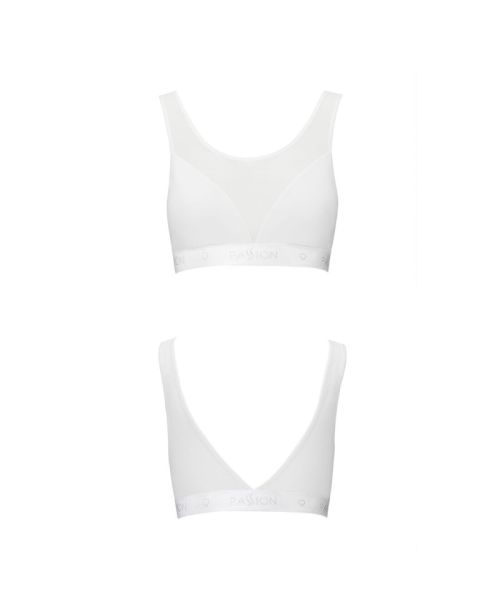 Топ з прозорою вставкою Passion PS002 TOP L, white