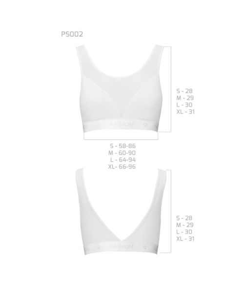 Топ з прозорою вставкою Passion PS002 TOP L, white