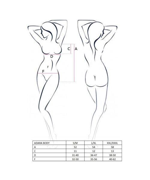 Боді-монокіні Passion ADARA BODY L/XL, black