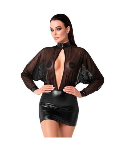 Сукня Noir Handmade F348 Powerwetlook and tulle dress - XL