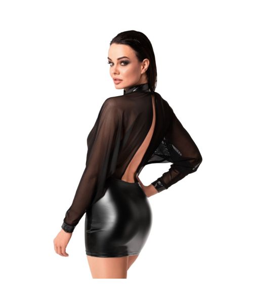 Сукня Noir Handmade F348 Powerwetlook and tulle dress - XL