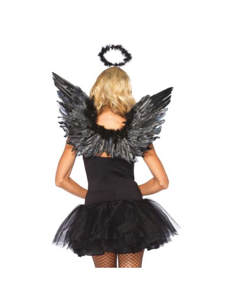 Крила чорного ангела Leg Avenue Angel Accessory Kit Black, крила, німб