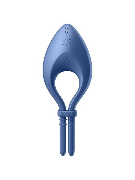 Ерекційне смарт-віброкільце ласо з регулюванням розміру Satisfyer Bullseye Blue