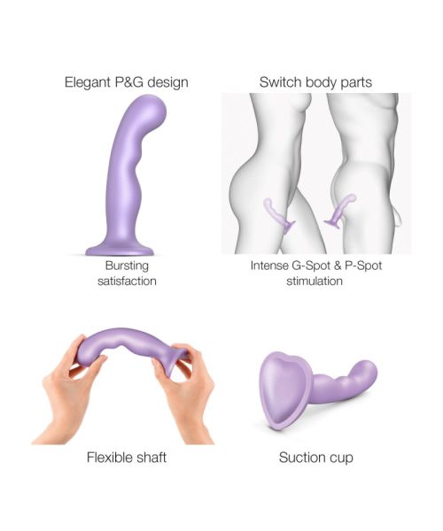 Насадка для страпона Strap-On-Me Dildo Plug P&G Lilas Metallic L