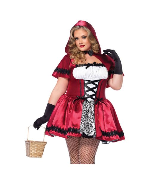 Еротичний костюм Червоної шапочки Leg Avenue Gothic Red Riding Hood 1X–2X, сукня, накидка