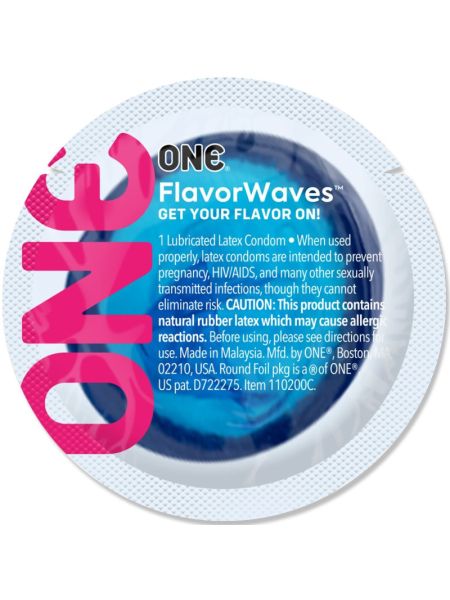 Ароматизований презерватив ONE FlavorWaves Island Punch, 1 шт, запах тропічного коктейлю
