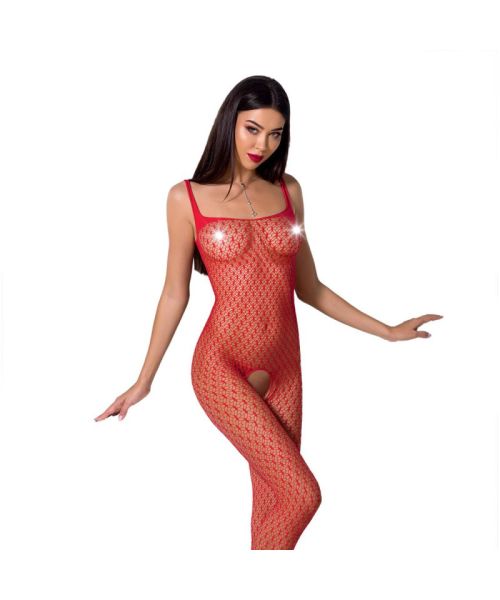 Бодістокінг Passion BS071 red, комбінезон на бретелях