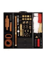 БДСМ-набір LOCKINK All-in-1 BDSM Play Kit, коричневий, ремені, маска, кляпи, анальні пробки, свічки