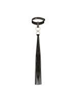 Нашийник с флогером Rosy Gold - Collar with Flogger - Black