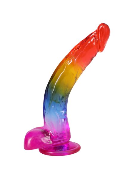 Фалоімітатор Doc Johnson Crystal Jellies - 9.5 Inch Dildo - Rainbow