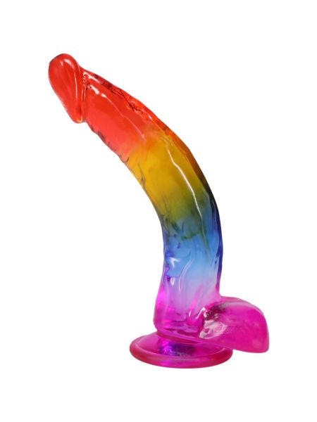 Фалоімітатор Doc Johnson Crystal Jellies - 9.5 Inch Dildo - Rainbow