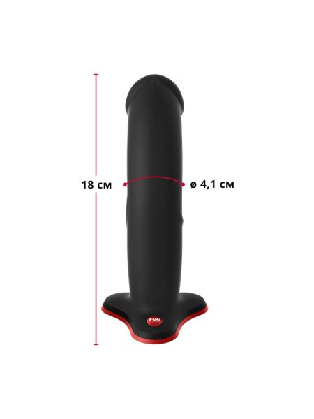 Фалоімітатор Fun Factory THE BOSS STUB, чорний, реалістична текстура, довжина 17,9 см, діаметр 4,1см