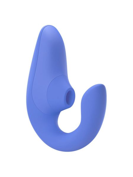 Вагінально-кліторальний стимулятор Womanizer Blend Vibrant Blue, вібрація + вакуум, 2 мотори