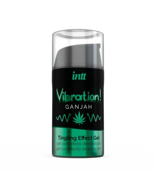 Рідкий вібратор Intt Vibration Ganjah (15 мл), густий гель, незвичайний смак, діє до 30 хвилин