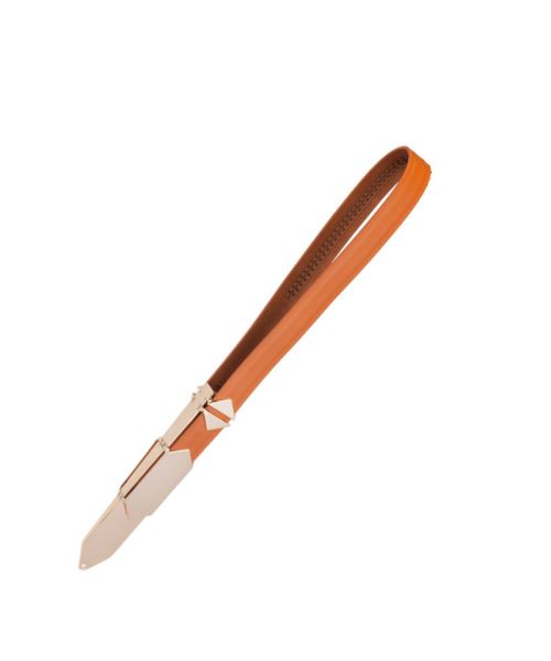 Регульована шльопалка LOCKINK Adjustable Slapper for Impact Play, коричнева, натуральна шкіра