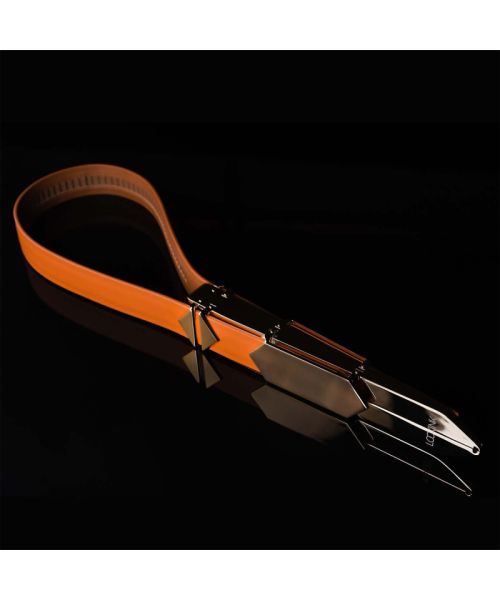 Регульована шльопалка LOCKINK Adjustable Slapper for Impact Play, коричнева, натуральна шкіра