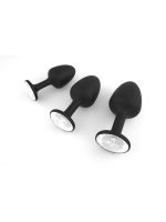 Анальна пробка Dorcel Geisha Plug Diamond L з кулькою всередині, створює вібрації, макс. діаметр 4см