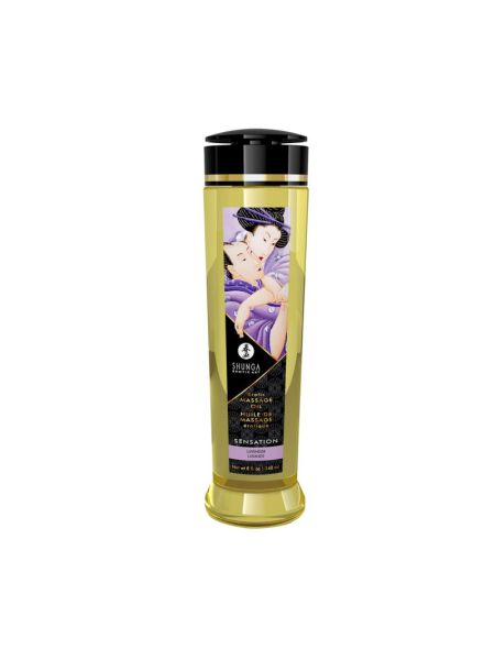 Масажна олія Shunga Sensation – Lavender (240 мл) натуральна зволожувальна Масажна олія Shunga Sensation – Lavender (240 мл) натуральна зволожувальна