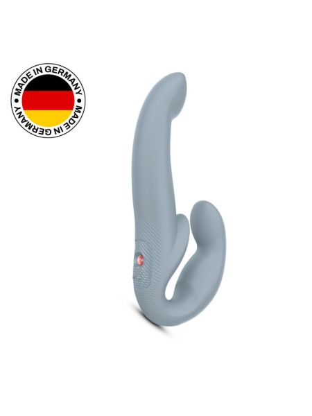 Безремінний страпон з вібрацією Fun Factory SHARE VIBE PRO cool grey, регульований