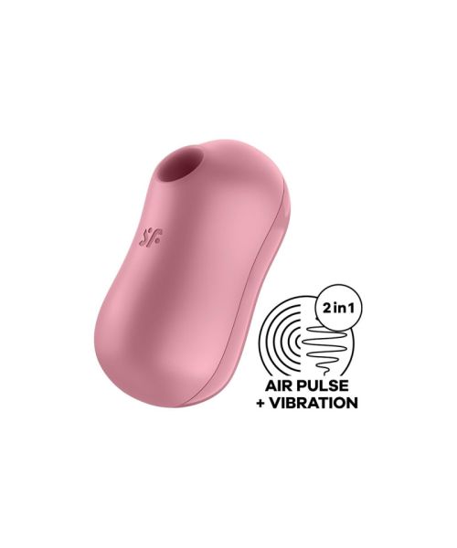Вакуумний стимулятор із вібрацією Satisfyer Cotton Candy Light Red