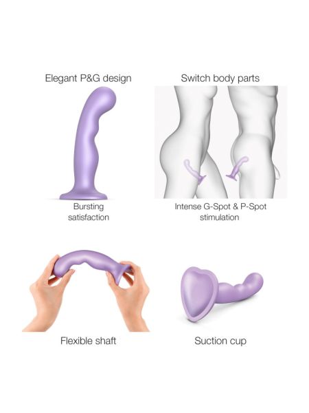 Насадка для страпона Strap-On-Me Dildo Plug P&G Lilas Metallic M