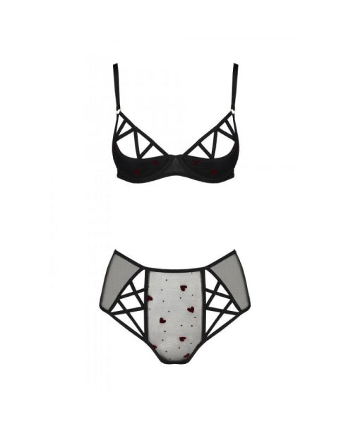 Еротичний комплект з малюнком Passion LOVELIA BIKINI XXL/XXXL, black