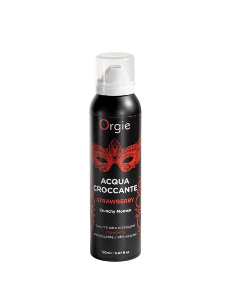 Масажна пінка Orgie – Acqua Croccante Strawberry (150 мл), ефект бульбашок, що лопаються