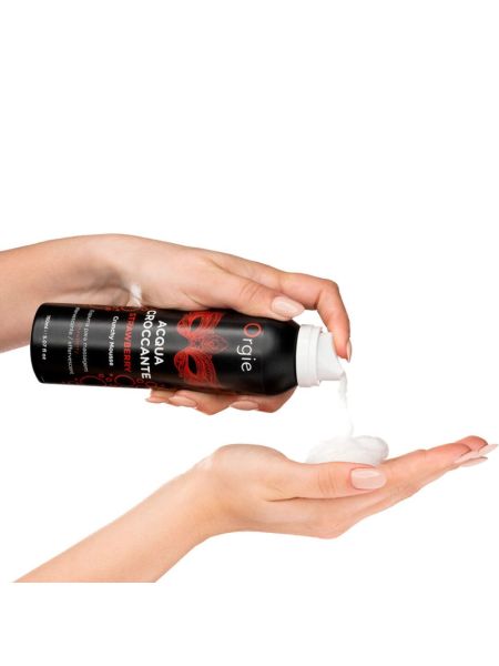 Масажна пінка Orgie – Acqua Croccante Strawberry (150 мл), ефект бульбашок, що лопаються