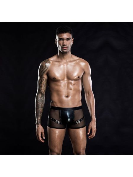 Чоловічі еротичні сітчасті труси з ременями, One Size Black