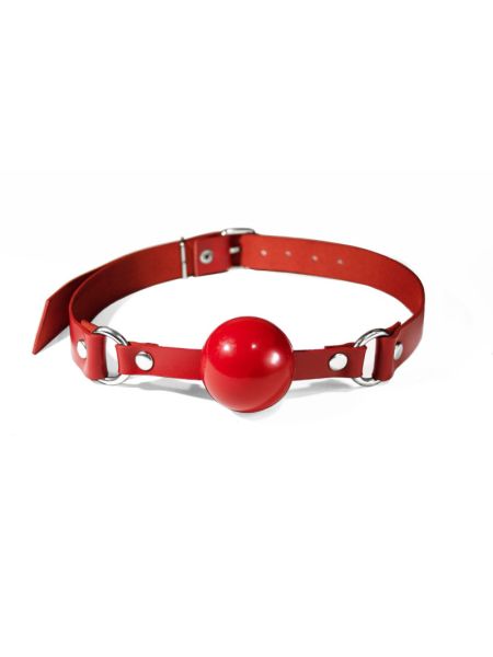 Кляп силіконовий Feral Feelings Silicon Ball Gag Red/Red, червоний ремінець, червона кулька