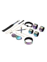 БДСМ-набір Liebe Seele Vivid Rainbow 8 Pieces Set, 8 аксесуарів, екошкіра на оксамитовій основі