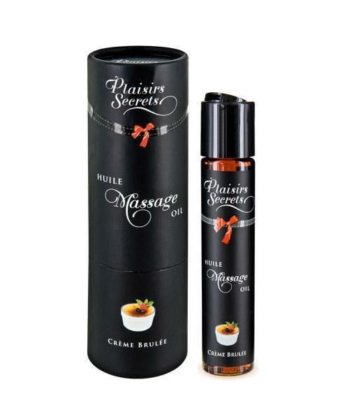 Масажна олія Plaisirs Secrets Creme Brulee (59 мл) з афродизіаками їстівна, подарункове паковання