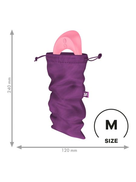 Мішечок для секс-іграшок Satisfyer Treasure Bag M, фіолетовий, на шнурку