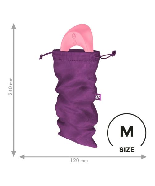 Мішечок для секс-іграшок Satisfyer Treasure Bag M, фіолетовий, на шнурку