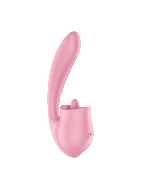 Вагінально-кліторальний вібратор Satisfyer Tongue Genius з язичком