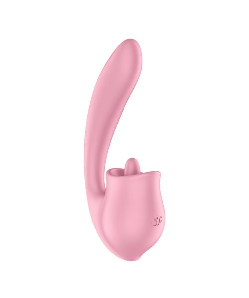 Вагінально-кліторальний вібратор Satisfyer Tongue Genius з язичком